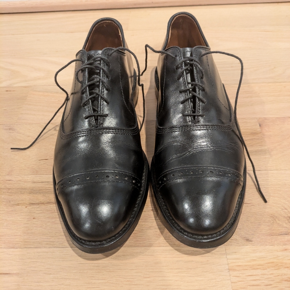 Allen Edmonds Park Avenue Cap Toe Oxford, size 7 2E, black
